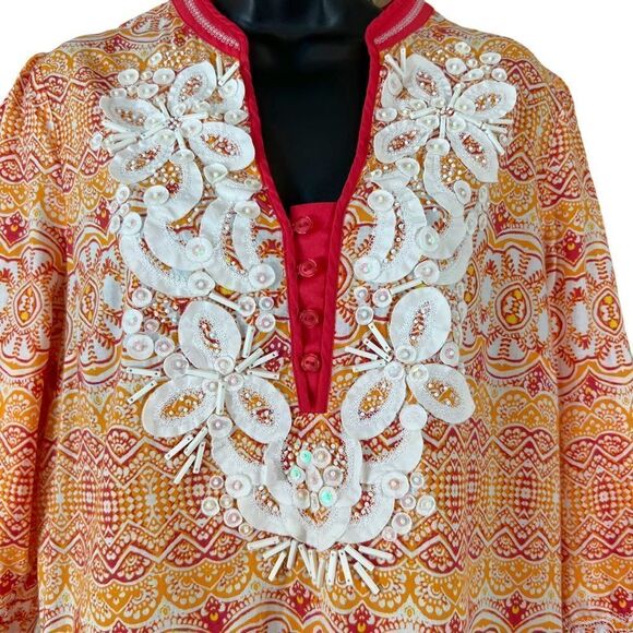 INDIKKA EMBROIDERED TUNIC SIZE L - Picture 2 of 11